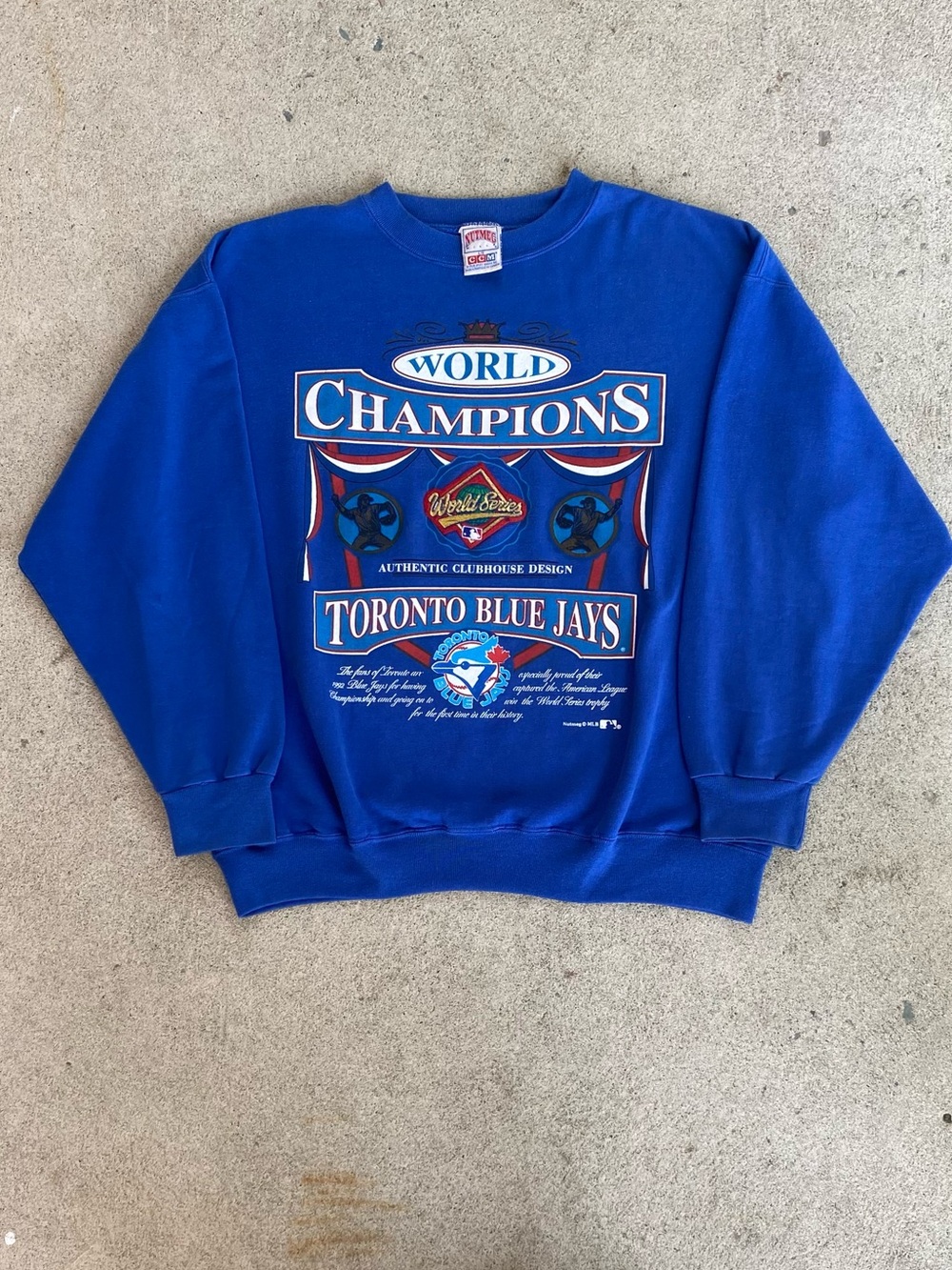 90s Vintage Nutmeg MLB Toronto Blue Jays World Series Crewneck